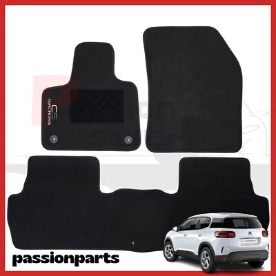 LABORATORIO PASSION PARTS TAPPETI CITROEN C5 AIRCROSS DAL 2019 IN MOQUETTE CON RICAMO E 2 FISSAGGI SET