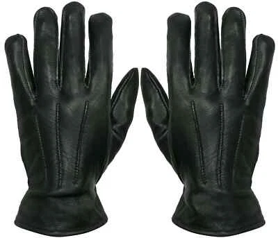 Nuevos Guantes de Cuero Genuino de Invierno para Hombres Pantalla Táctil Suave Moda Forro Térmico Foto 1 de 4