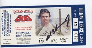 Indianapolis Indy 500 Authentic 1992 Ticket Signed Al Unser jr - Picture 1 of 1