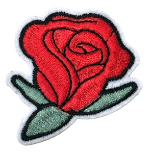 Patch Sew On Iron On Embroidered Clothing Hats Jackets Coat  ROSE FLOWER A161 - Picture 1 of 3