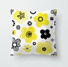 Home Decor Yellow Black Pillow Case Sofa Cushion Cover Geometric Printed Throw