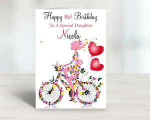 Personalised Girls Birthday Card Daughter Granddaughter Sister Niece Friend - Picture 1 of 3
