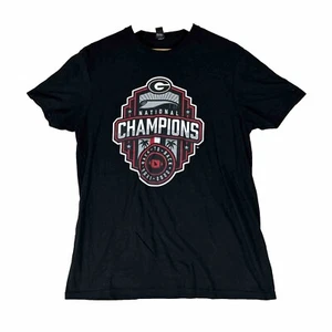 Georgia Bulldogs UGA Back To Back National Champions Mens M T-Shirt Black - Picture 1 of 10