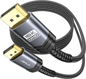 Cable DisplayPort 2.1 10 pies, 16K @ 60 Hz, 8K @ 120 Hz, 4K @ 240 Hz, 80 Gbps - Imagen 1 de 7