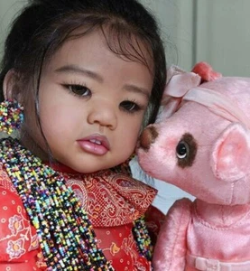 28in Vinyl Cloth Body Reborn Doll Kit Newborn Girl Fresh Color Unassembled Parts - Picture 1 of 11
