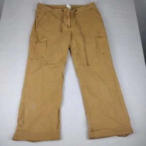 J Crew Favorite Fit Cargo Pants Womens 8 Drawstring Waist Wide Leg Ripstop Short - Picture 1 of 9