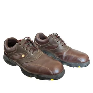 Etonic Dri-XC Golf Shoes Mens Size 12M Brown Man-Made Leather Cleats Athleisure - Picture 1 of 11