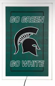 Insegna decorazione da parete Michigan State NeoLite 22x14"" NCAA si illumina con cavo - Foto 1 di 4