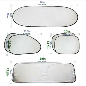 Cubierta plegable de 6 piezas parabrisas de coche parasol bloque térmico pantalla rayos  - Imagen 1 de 11