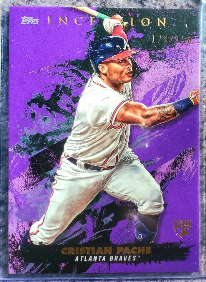 2021 TOPPS INCEPTION CHRISTIAN PACHE PURPLE 129/150 ROOKIE CARD # 63 BRAVES - Image 1 of 1