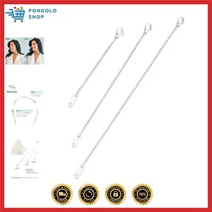 18k Gold Plated Necklace Extenders Delicate Necklace Extender Chain Set for W... - Picture 1 of 7