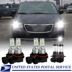 For Chrysler Town & Country 2008 2009 6x Combo LED Headlight Fog Light Bulbs Kit - Picture 1 of 11