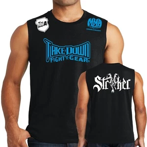 Take Down Fight Gear Stryker Rocky Gloves Adult Sleeveless Muscle Shirt - Picture 1 of 13