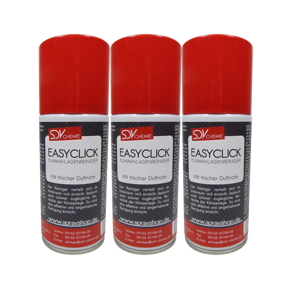 6x 150ml Klima Anlagen Reiniger EasyClick antibakteriell Desinfizierend