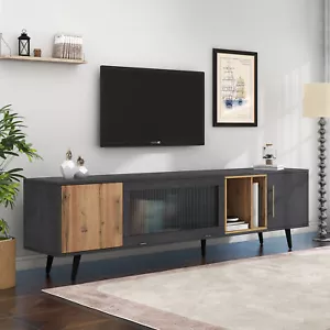 TV Schrank Lowboard TV Board mit 3 Schranktüren Fernsehtisch Unterschrank 200 cm - Bild 1 von 16