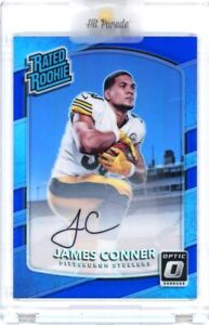 2017 Donruss Optic James Connor Rated Rookie Blue Auto #'d /75 RC #172 Steelers