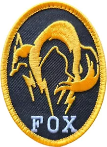 METAL GEAR SOLID FOX LOGO BLACK & GOLD PS4 TACTICAL MILITARY MORAL HOOK PATCH - Bild 1 von 2