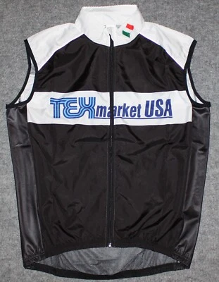 nwt TEXMARKET GILET NIZZA FULL ZIP WIND BIKE VEST Packable Cycling sz L Vest - Image 1 of 4