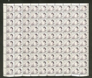 Canada - Scott 456 - Full Sheet of 100 Stamps - DEX Gum - 1967 - Picture 1 of 1
