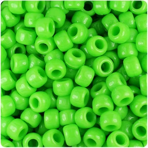 BeadTin Lime Opaco 9mm Barilotto Pony Perline Made (500pz) - Foto 1 di 1