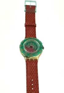 Vintage Swatch Scuba Lobster SDN118 anno1995 cinturino pelle Nuovo con Pila  - Imagen 1 de 3