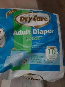 3 x DRY CARE adult nappies. Full plastic backed. Size M. AB/DL. Samples. Rare - Picture 1 of 5
