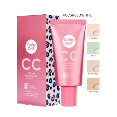 Cathy Doll CC Cream Speed White SPF50 Oil Control Conceal Wrinkle Dark Spot 50g - Image 1 of 4