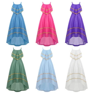 Kids Girls Gowns Flared Dress Birthday Sundress Wedding Dresses Party Playwear - Picture 1 of 48