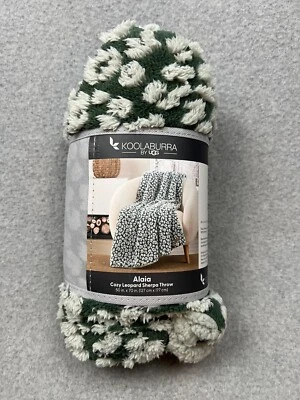 Koolaburra by UGG Alaia Leopard Sherpa Throw Blanket, 50x70, Cozy Soft, Stylish