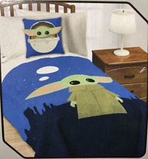 Mandalorian The Child Baby Yoda 2 PC Set Pillow & Oversized Fleece Throw Blanket