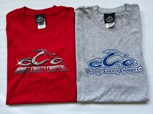 2 Vintage Orange County Choppers Tank Top Sleeveless * Gray/Red * LARGE - Picture 1 of 5