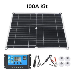 100A Watt Flexible Solar Panel 12V Mono Home RV Rooftop Camping Off-Grid Power - Picture 1 of 12