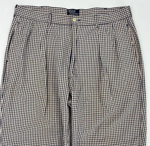 Vintage Polo Ralph Lauren Mens 36x30.5 Seercucker Pants Red White Blue Check - Picture 1 of 16