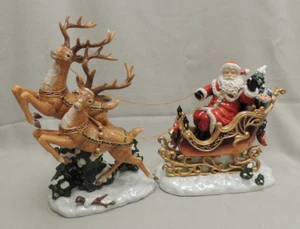 Weihnachtsmann Schlitten und Rentier Set Porzellan / Grandeur Noel Collectors Edition 2003 - Bild 1 von 24