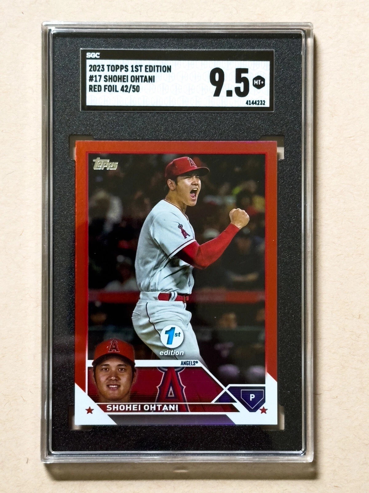 Shohei Ohtani 2023 Topps 1st Edition #17 Red Foil /50 - Angels