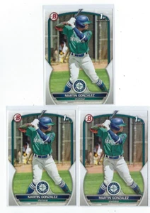 Lot 3x - 2023 Bowman Baseball Martin Gonzalez 1st Paper Prospects #BP-28 Mariner - Picture 1 of 1