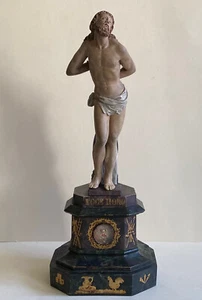 Barock Skulptur Alabaster Christus a.d. Geisselsäule 17. Jh. Christ column - Bild 1 von 20