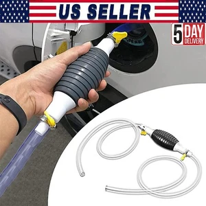 10FT Car Fuel Tank Sucker Oil Transfer Car Fuel Pump Petrol Diesel Liquid Manual - Picture 1 of 9