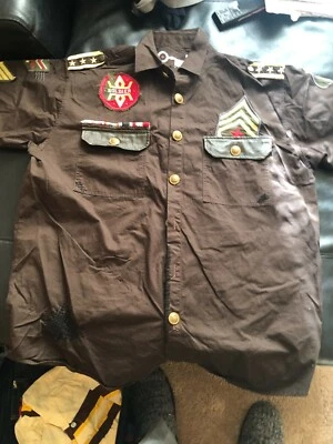 Hama Mens Embroidered Graphic Button Up Shirt Size X Large - Image 1 of 3