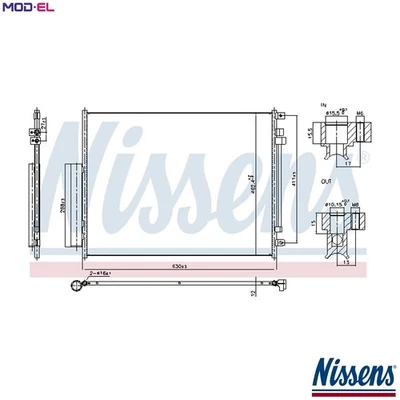 CONDENSER AIR CONDITIONING 940972 FOR ALFA ROMEO 46335692/35975 55268818 2.1L - Image 1 of 4