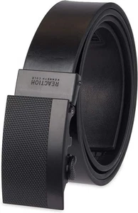 Kenneth Cole Men's 35MM Wide Adjustable Belt with Track Lock Black - Picture 1 of 7