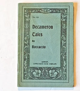 Decameron Tales by Boccaccio 1900 The Little Blue Book Library No. 63 paperback - Bild 1 von 10