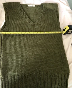 WWII US ARMY WINTER WOOL SWEATER VEST - 17" x 25" - Picture 1 of 9
