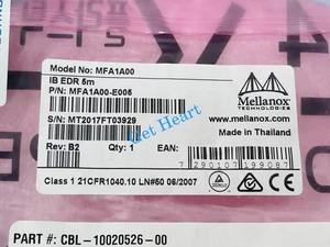 NEW Mellanox MFA1A00-E005, QSFP28 5M Active Optical Cable FedEx or DHL or UPS - Afbeelding 1 van 5