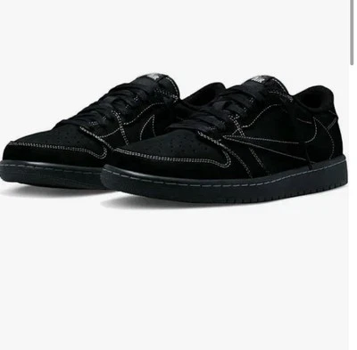 Travis Scott x Air Jordan 1 Retro Low OG SP 'Black Phantom' Size 6 Y. Brand New. - Image 1 of 4