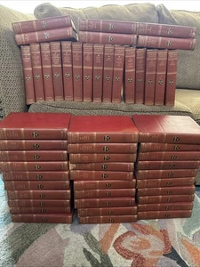 Antique 1909 Red Hardcovers; Harvard Classics; 50Vol Set W/Lecture & Guide - Bild 1 von 19