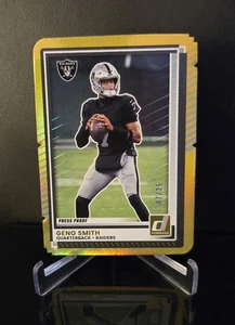 #'ed/25 🔥 GENO SMITH SSP 2025 Panini Donruss Press Proof Gold Jersey # Match - Picture 1 of 2