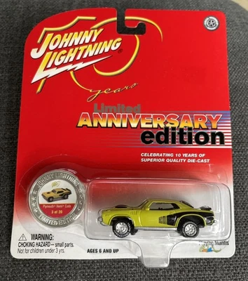 Johnny Lightning Edición Limitada Aniversario Plymouth Hemi Cuda 3/20 Foto 1 de 3