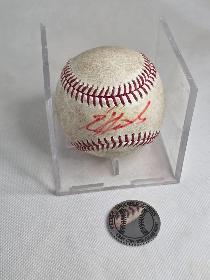 RECE HINDS Autographed Signed Baseball ROMLB Cincinnati Reds - Image 1 of 1