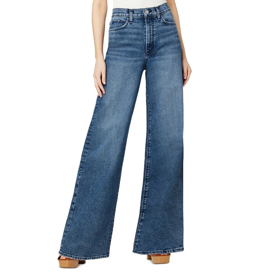 Pantalones de mezclilla Joe'S 'The Mia' azul algodón tiro alto pierna ancha talla 29 Foto 1 de 4